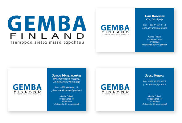 Gemba-Finland-logo-käyntikortit